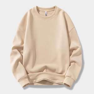 OEM Custom Logo <b>Black</b> Oversized Men's Crew Neck Sweatshirts <b>Black</b> Gray Long Sleeve Casual Pullover <b>Hoodies</b> - Product Image 4