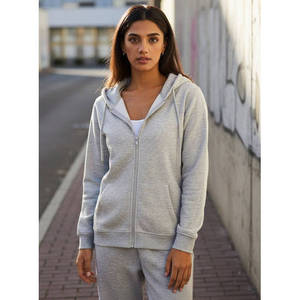 Women's Zip Through Hoodie Casual Full Zip Hooded Sweatshirt Long Sleeve Lightweight <b>Layering</b> <b>Top</b> OEM Custom Logo - Product Image 3