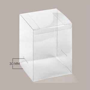 Transparent Display Box with White Fiber Effect 210x210H300mm 5-Piece Set for <b>Easter</b> <b>Holiday</b> <b>Supplies</b> - Product Image 4