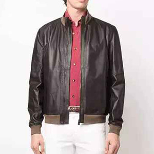 เสื้อแจ็กเก็ตบอมเบอร์หนังวัวแท้สำหรับผู้ชาย2025ฤดูหนาวสไตล์ใหม่ปักระบายอากาศได้ดี - Product Image 4