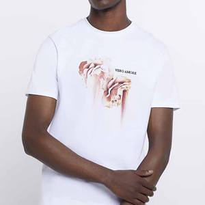 เสื้อยืดแขนสั้นผ้าแคนวาสสำหรับผู้ชายผู้หญิงเสื้อยืดพิมพ์ลายโลโก้ออกแบบได้ตามต้องการ - Product Image 3