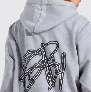 Meilleure quantité en gros dernière conception plaine hommes lavé à l'acide survêtement bas prix solide sur mesure hommes lavé à l'acide survêtements - Product Image 4