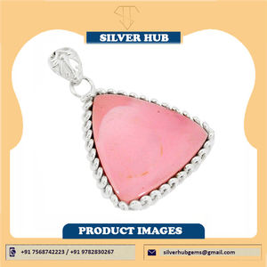 Colgante con piedra de ópalo Natural para mujer, colgante de plata de ley con piedra de ópalo curativo, joyería fina hecha a mano - Product Image 2