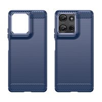 Étui de téléphone léger de haute qualité en fibre de carbone avec dos en TPU, peinture UV, antichoc, anti-chute, couleur unie, Motorola G75 55 35 50 2024