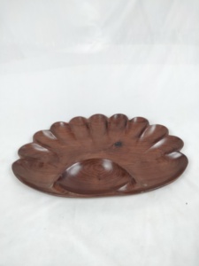 Bandeja redonda de madera de acacia con asas para servir bebidas y comida en la mesa del bar o comedor, con diferentes tamaños. - Product Image 6