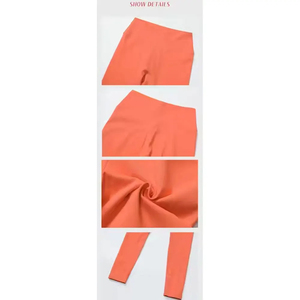 Women's Eco-Friendly Gym Fitness Suit Breathable Solid Top Short Bottom Yoga Set Custom Logo Hot Washed Technique Workout - Product Image 2