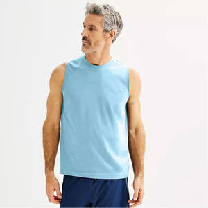 Camiseta sin mangas transpirable de secado rápido para hombre con estampado de gimnasio - Product Image 1