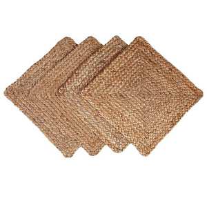 Lot de 4 sets de table tressés en jute 100% Style traditionnel solide pour la maison, l'intérieur et l'extérieur Prix de gros - Product Image 1
