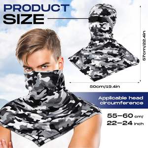 Balaclava ผ้าคลุมหน้าระบายอากาศได้ดีคอยาวป้องกันคอสำหรับผู้ชายป้องกันแสงแดดฤดูร้อน - Product Image 2