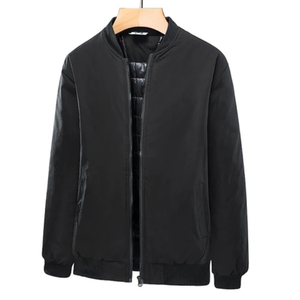 High Quality Polyester <b>Men's</b> Bomber <b>Jacket</b> with Coated Stand Collar Hooded Design Quilted Style Quick Dry Feature - Product Image 4