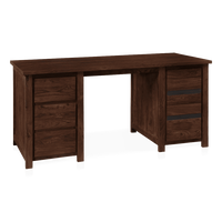 Bureau de jeu en bois de Sheesham massif et écologique, garantie à vie (résistant aux termites) L 160x70x78cm