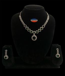 Conjunto de joyas con collar de anuncio puro, acabado en rodio y perlas elegantes, perfecto para regalos de boda, ropa de fiesta y uso diario de moda - Product Image 3