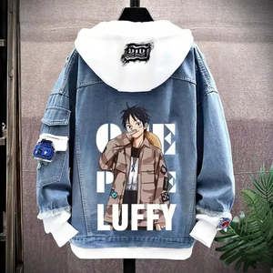 Sudadera con Capucha de Mezclilla de Algodón de Anime One Piece con Estampado por Sublimación - Product Image 2