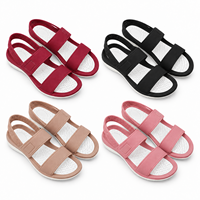 Sandales plates en PVC à une bride pour femmes, à bout ouvert, à enfiler, décontractées, pour la plage, vente en gros