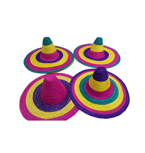 Conception légère Conception tissée colorée Chapeau de paille Festival mexicain Décoration de photo de chapeau de jonc de mer personnalisée. - Product Image 4