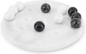 white Marble board with black and white marble balls perfect Tic-Tac-<b>Toe</b> Game best design and quality for child <b>by</b> Target World - Product Image 6