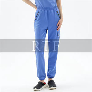 Colección de proveedores de juegos de tela exfoliante de contraste de LICRA Premium desde crudo hasta acabado para uniformes de hospital - Product Image 3