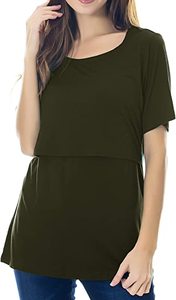 Ensemble de 3 pièces pour femme, hauts d'<span class=keywords><strong>allaitement</strong></span> de maternité, t-shirt d'<span class=keywords><strong>allaitement</strong></span> à manches courtes - Product Image 3