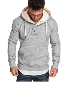 เสื้อฮู้ดสไตล์เฮนลีย์ แขนยาว ผ้าคอตตอนผสม สวมใส่สบาย น้ำหนักเบา - Product Image 4