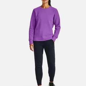 2025 Wholesale Hot Sale Crew Neck Women's Pullover <b>Sweatshirt</b> <b>Long</b> Sleeve Solid Color Cotton <b>Sweatshirt</b> for Women's Winter Wear - Product Image 2