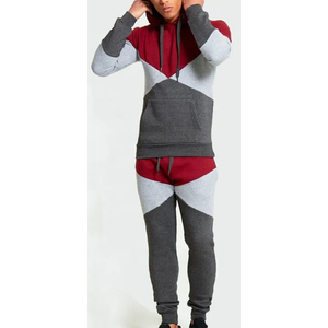 Ensemble de jogging unisexe 100% coton personnalisé Ensemble de survêtement à blocs de couleurs pour hommes Maternité Survêtement lourd Design uni - Product Image 1