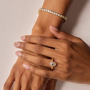 Pulsera de Tenis de Oro Sólido de 14K con Diamantes Cultivados en Laboratorio de 8ctw - Joyería de Compromiso y Boda de Moda, Pulsera de Tenis de Plata 925 y Oro - Product Image 5