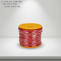 Câble blindé résistant au feu en cuivre pur nu multibrins avec isolation PVC FPLR 2x12AWG 300/300V pour la commande incendie