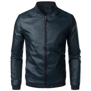 Chaqueta de cuero para hombre Chaqueta de moto clásica retro con parche de logotipo OEM - Product Image 5