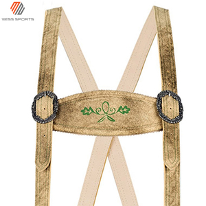 Derniers modèles de Lederhosen bavarois pour hommes, costume d'Oktoberfest, cuir véritable, personnalisé, respirant, séchage rapide, short à cordon de serrage - Product Image 3