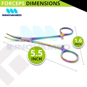 Nouvelle pince hémostatique multicolore avec manuel en acier à mâchoires dentelées avec support en ligne Instruments chirurgicaux à verrouillage droit - Product Image 3