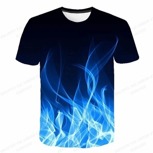 Camiseta de verano para hombre, camisetas con estampado 3D de llama verde azul, camiseta de manga corta a la moda para hombre y mujer, camisetas de Hip Hop para niños, camiseta para niño - Product Image 4