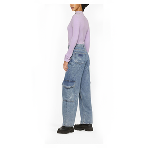 Pantalon en jean large confortable pour femmes, pantalon en jean taille haute longueur cheville pour femmes, fabricants OEM - Product Image 3