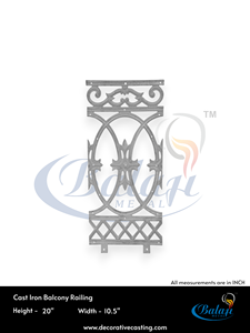 Panel de Barandilla de Hierro Fundido Ornamentado Estilo París, Tamaños Personalizados, Antioxidante, Diseño Decorativo, Fabricante Exportador - Product Image 6