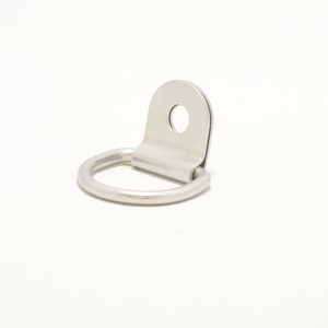 Anneau en D haute résistance à un seul trou, disponible en finitions galvanisées ou nickelées et personnalisable en différentes tailles - Product Image 2