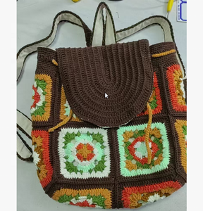 2026 Fashion New Designer Crochet <b>Travel</b> <b>Backpack</b> Handmade <b>Backpack</b> Beautiful Designer Casual Shoulder <b>Bag</b> for Girls - Product Image 4