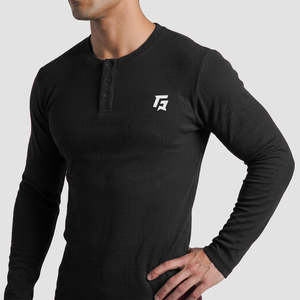 T-shirt Cloud Warm noir avec décoration boutonnée, respirant - Product Image 5
