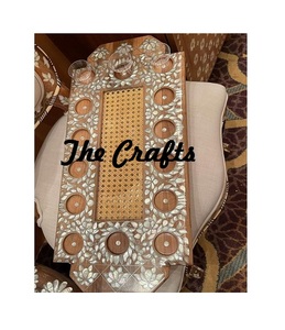 Portavasos y Portacopas Rectangular de la Mejor Calidad en Madera y Madreperla, Portavasos en Venta - Product Image 1