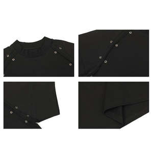 Camiseta de Punto Extra Grande Personalizada para Hombre con Diseño de Pedrería, Estilo Casual con Logotipo Frontal - Product Image 6