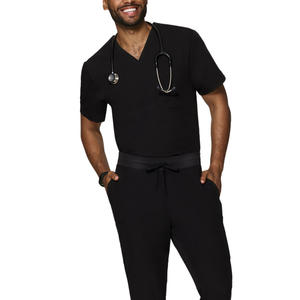 Uniformes de Hospital para Hombre con Logotipo Personalizado del Fabricante al por Mayor, Conjuntos de Uniformes Médicos, Trajes de Enfermería con un Bolsillo, Material de Spandex Quirúrgico - Product Image 3