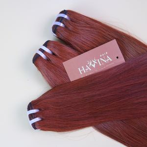 Vente en gros Super vente 100% vietnamien Super Double dessiné brut vierge faisceaux de cheveux humains os droit Remy cheveux de couleur brune - Product Image 1