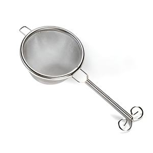 Passoire à thé élégante moderne tissée à la main en laiton mat brossé passoire à thé à mailles fines bonne pour les feuilles de thé en vrac - Product Image 5