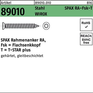 Anclajes Frame R 89010 SEKO T-STAR Plus 7.5x40-T30 WIROX Paquete de 100 Piezas de SPAX - Product Image 1