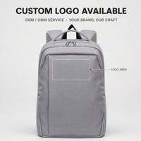 Sac à dos de voyage professionnel durable et tendance, sac pour ordinateur minimaliste avec port USB, sac de voyage imperméable pour le bureau, les voyages et l'école