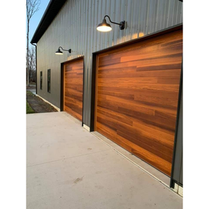 Porte <span class=keywords><strong>de</strong></span> <span class=keywords><strong>garage</strong></span> électrique contemporaine élégante en bois - Product Image 3