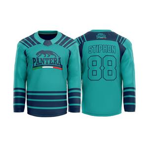 2025 Ensemble d'uniformes de maillots de hockey sur glace sublimés personnalisés pour adultes et jeunes | Fabricant de vêtements d'équipe OEM | Cousu de style Pro - Product Image 5