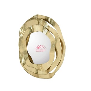 Sala de estar Vidrio decorativo Metal Arte Hoteles Habitación Cafés Espejo de metal Flor Diseño Venta caliente Pared decorativa Pared - Product Image 3