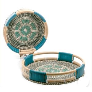 Juego de 2 bandejas de madera para servir con acabado esmaltado, forma personalizada, bandeja para servir té y café, uso en el hogar y la Oficina, bandeja para servir con forma personalizada - Product Image 3