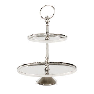 A.H. Décoration de mariage décorative, support à gâteau carré en aluminium à 5 niveaux, hauteur 200 cm, nickelé, certifié CE, résistant au four, luxe - Product Image 4