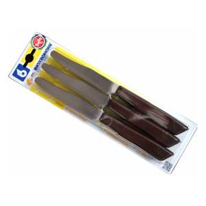 Juego de cuchillos Bonomi de 6 piezas, color marrón, 30006MSC, cubertería de acero inoxidable - Product Image 1