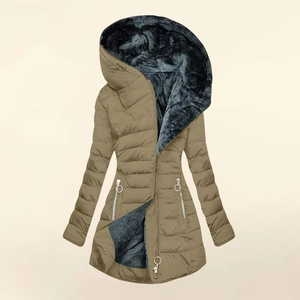 New <b>Women's</b> Duck Down Jacket -Long <b>Hooded</b> Black Shiny Quilted Warm Winter Puffer Long <b>Coat</b> Waterproof - Product Image 2